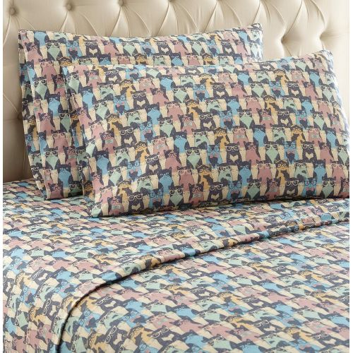  Thermee Micro Flannel Print Sheet Set