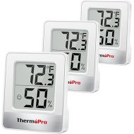 ThermoPro TP49 3 Pieces Digital Hygrometer Indoor Thermometer Humidity Meter Mini Hygrometer Thermometer with Temperature and Humidity Monitor Room Thermometer