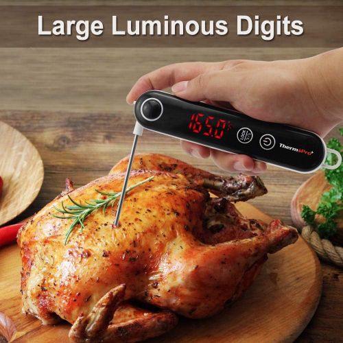  [아마존 핫딜]  [아마존핫딜]ThermoPro TP18 Ultra Fast Thermocouple Digital Instant Read Meat Thermometer for Grilling BBQ Smoker Kitchen Food Cooking Thermometer for Oil Deep Fry Candy Thermometer
