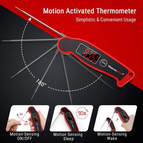  [아마존 핫딜]  [아마존핫딜]ThermoPro TP19 Waterproof Digital Meat Thermometer for Grilling with Ambidextrous Backlit & Thermocouple Instant Read Thermometer Kitchen Cooking Food Thermometer for Candy Water O