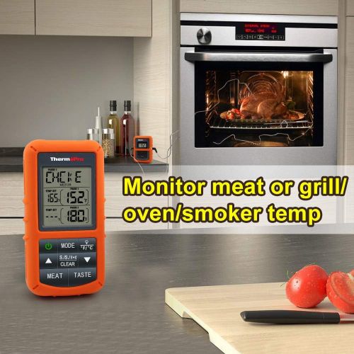  [아마존 핫딜] [아마존핫딜]ThermoPro TP20 Wireless Remote Digital Cooking Food Meat Thermometer with Dual Probe for Smoker Grill BBQ Thermometer