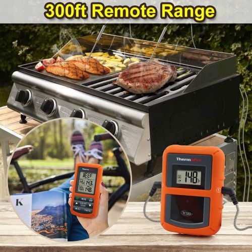  [아마존 핫딜] [아마존핫딜]ThermoPro TP20 Wireless Remote Digital Cooking Food Meat Thermometer with Dual Probe for Smoker Grill BBQ Thermometer