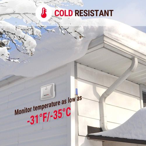  [아마존 핫딜] [아마존핫딜]ThermoPro TP63A Waterproof Indoor Outdoor Thermometer Digital Wireless Hygrometer Humidity Gauge Temperature Monitor with Cold-Resistant Outdoor Temperature Thermometer, 200ft/60m