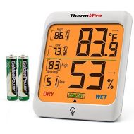 [아마존베스트]ThermoPro TP53 Hygrometer Humidity Gauge Indicator Digital Indoor Thermometer Room Temperature and Humidity Monitor with Touch Backlight