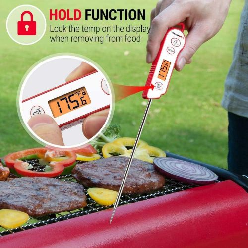  [아마존베스트]ThermoPro TP15 Waterproof Cooking Thermometer with Long Probe Digital Instant Read Meat Thermometer for Grilling Smoker BBQ Kitchen Food Candy Thermometer with Calibration