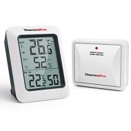 [아마존핫딜]ThermoPro TP60S Funk Thermo-Hygrometer Thermometer Hygrometer Klima-Monitor Funkwetterstation mit Funk-Aussensensor, Reichweite bis zu 60m