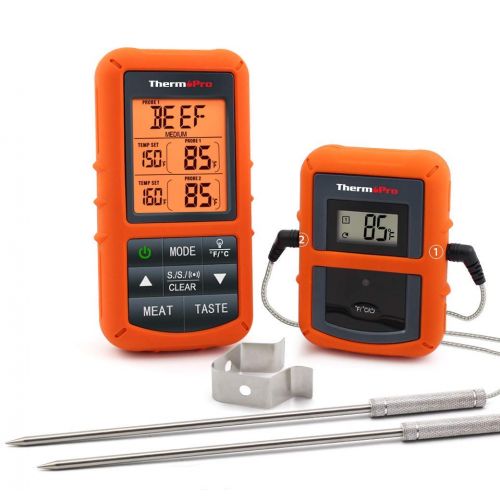  [아마존 핫딜]  [아마존핫딜]ThermoPro TP20 Digital Radio Roasting Thermometer Grill Thermometer Oven Thermometer with 2 Temperature Probes