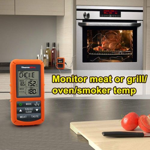  [아마존 핫딜]  [아마존핫딜]ThermoPro TP20 Digital Radio Roasting Thermometer Grill Thermometer Oven Thermometer with 2 Temperature Probes