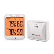 [아마존 핫딜]  [아마존핫딜]ThermoPro TP63A Funk Thermo Hygrometer Klima Monitor fuer Raum und Aussenklima mit Kaltebestandige und wasserdichte Aussensensor, erweiterbar bis zu 3 Sender, 60m Reichweite