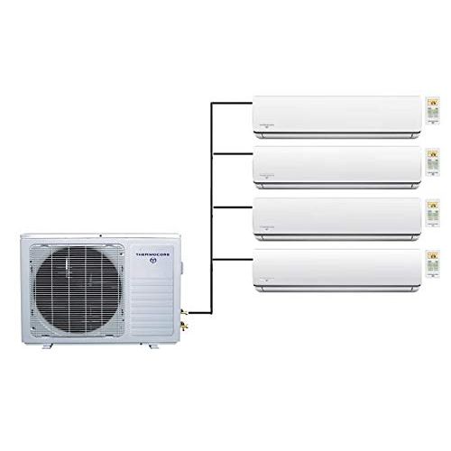  Thermocore T323D-H248-9X2+12+18 Quad Zone Ductless Mini Split Air Conditioner, Large, White