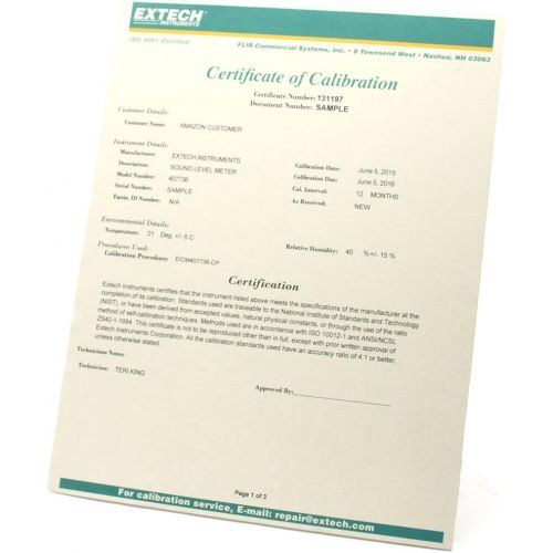  Extech 445815-NIST Hygro-Thermometer and Humidity Alert with Dew Point and NIST