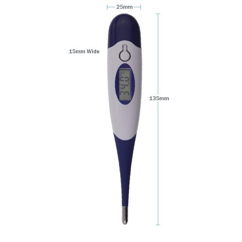  Thermometer World Oralthermometer, schnelles und genaues digitales Thermometer fuer Babys, Kinder, Erwachsene, rektale Messung, 25 Messungen