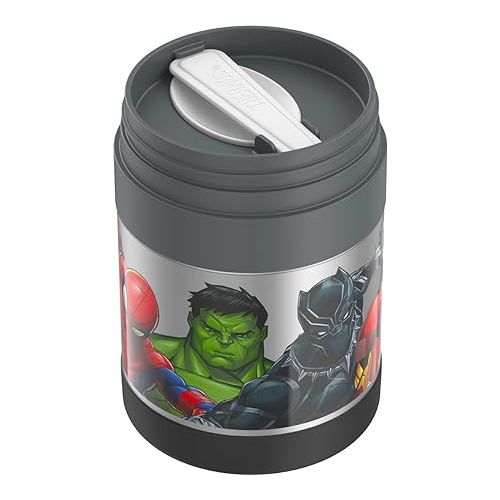 써모스 Thermos Funtainer Marvel Food Jar with Spoon 16 oz 5 hours Hot 7 Hours Cold