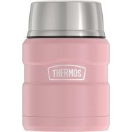 THERMOS Stainless King Vacuum-Insulated Food Jar with Spoon, 16 Ounce, Matte Rose