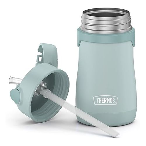 써모스 THERMOS BABY 10 ounce Stainless Steel Vacuum Insulated Straw Bottle, Mint