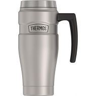 THERMOS Stainless King Vacuum-Insulated Travel Mug, 16 Ounce, Matte Stainless Steel