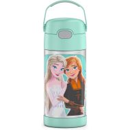 THERMOS FUNTAINER Water Bottle with Straw - 12 Ounce, Frozen 2 - Kids Stainless Steel Vacuum Insulated Water Bottle with Lid