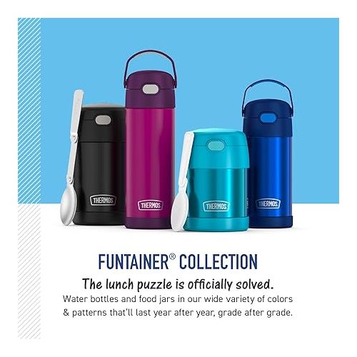 써모스 THERMOS FUNTAINER Water Bottle with Straw - 12 Ounce, Frozen 2 - Kids Stainless Steel Vacuum Insulated Water Bottle with Lid