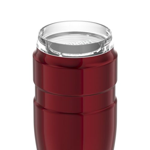 써모스 Thermos Stainless King 32 oz Travel Tumbler with 360 Degree Drink Lid, Cranberry