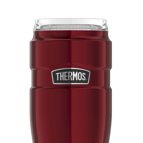 써모스 Thermos Stainless King 32 oz Travel Tumbler with 360 Degree Drink Lid, Cranberry