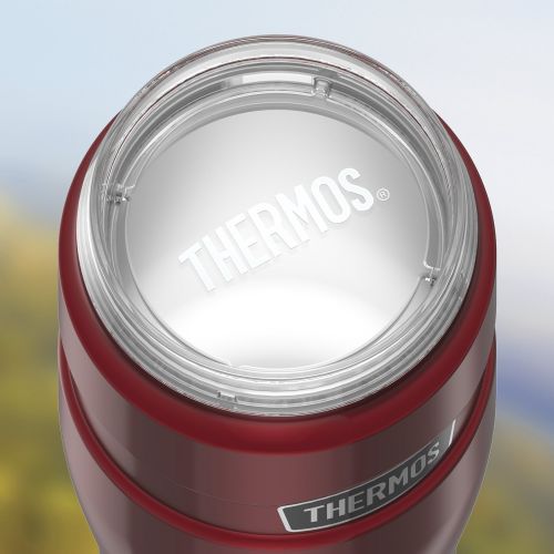 써모스 Thermos Stainless King 32 oz Travel Tumbler with 360 Degree Drink Lid, Cranberry