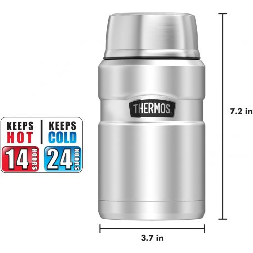 써모스 Thermos Stainless King 24 Ounce Food Jar, Stainless Steel