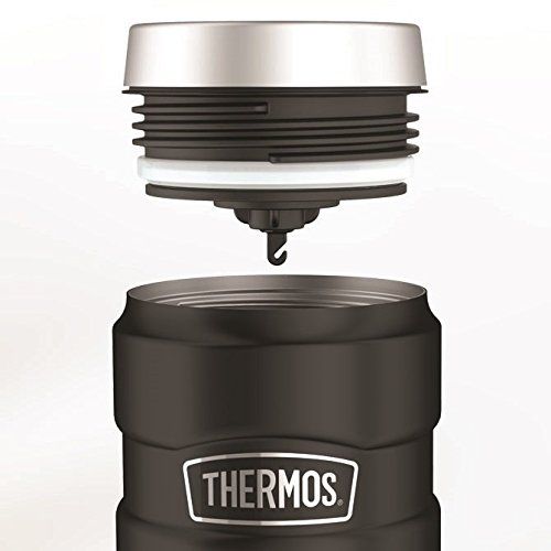 써모스 Thermos Stainless King 16 Ounce Travel Tumbler, Matte Black