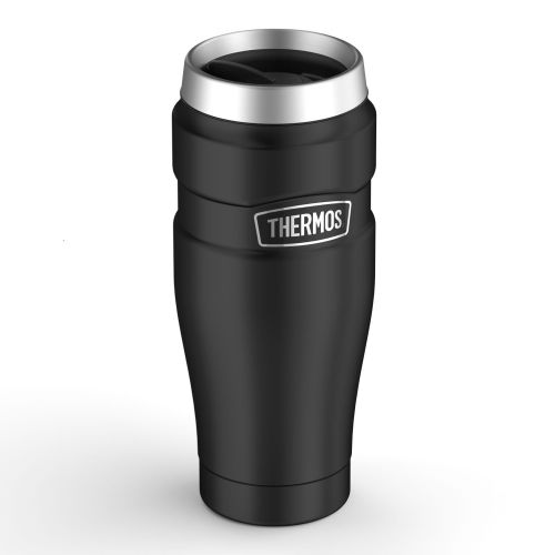 써모스 Thermos Stainless King 16 Ounce Travel Tumbler, Matte Black