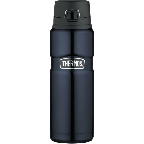 써모스 Thermos Stainless King 24 Ounce Drink Bottle, Midnight Blue