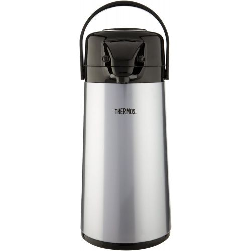 써모스 Thermos Pumpkanne mit Glaseinsatz, 1,9 l, grau-metallic