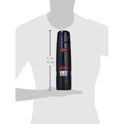 써모스 Thermos Edelstahl-Thermosflasche, leicht und kompakt, 1Liter, Mitternachtsblau