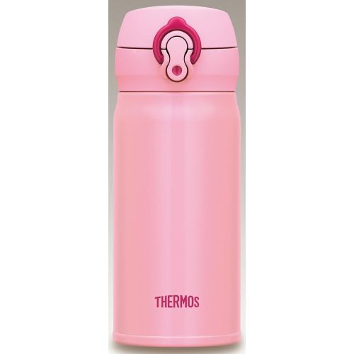 써모스 Thermos Water Bottle with Vacuum Insulation 0.35L JNL-352 [One-Touch Open Type] (Coral Pink)
