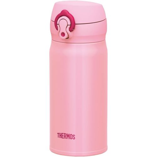 써모스 Thermos Water Bottle with Vacuum Insulation 0.35L JNL-352 [One-Touch Open Type] (Coral Pink)