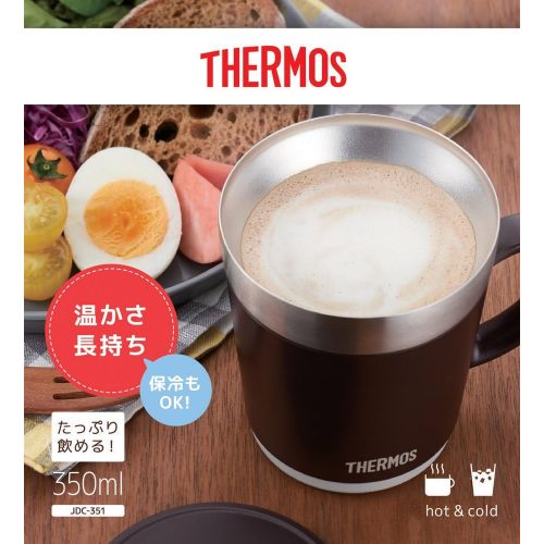 써모스 Thermos Heat Retention Mug Cup 350ml Espresso JDC-351 ESP