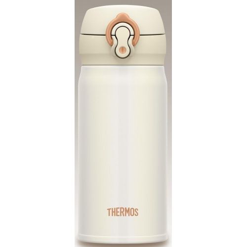 써모스 Thermos Water Bottle Vacuum Insulation Cellular Phone Mug [one-Touch Open Type] 350ml Pearl White JNL-352 PRW