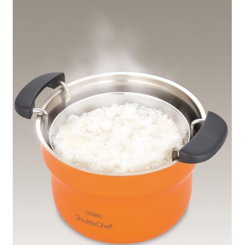 써모스 Thermos vacuum heat insulation cooker Shatorushefu 1.6L apricot KBF-1600 APR