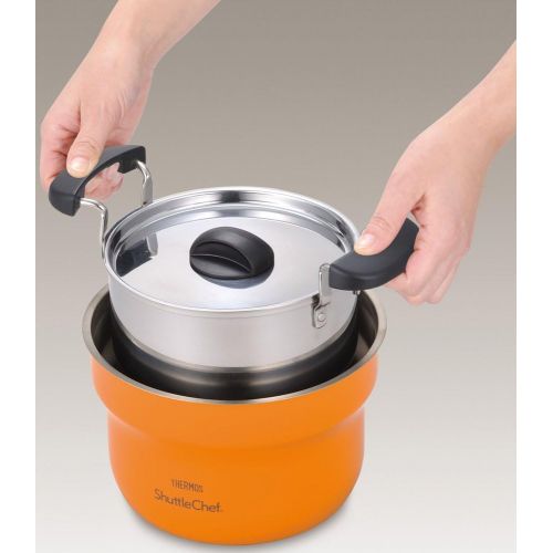 써모스 Thermos vacuum heat insulation cooker Shatorushefu 1.6L apricot KBF-1600 APR