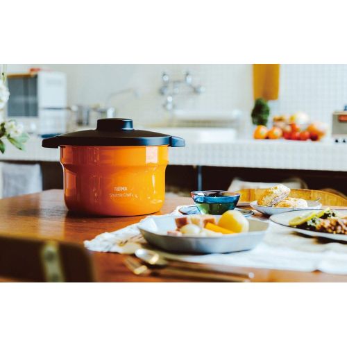 써모스 THERMOS Vacuum Warm CookerShuttle Chef KBJ-3000 OR (Orange)【Japan Domestic genuine products】