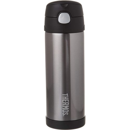 써모스 Thermos Funtainer 16 Ounce Bottle, Charcoal