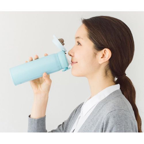 써모스 Thermos Stainless Steel Commuter Bottle, Vacuum insulation technology locks,0.5-L,SKY　Blue,[one-touch open type] ,JNL-502 SKY