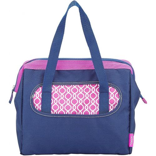 써모스 Thermos Raya Lunch Duffle Bag Tote - Navy & Magenta