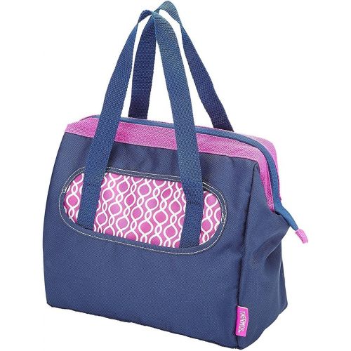 써모스 Thermos Raya Lunch Duffle Bag Tote - Navy & Magenta