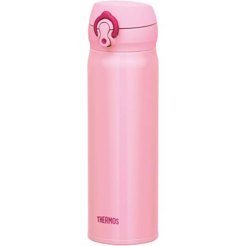 써모스 Thermos Stainless Steel Commuter Bottle, Vacuum insulation technology locks,0.5-L,Coral pink,[one-touch open type] ,JNL-502 CP