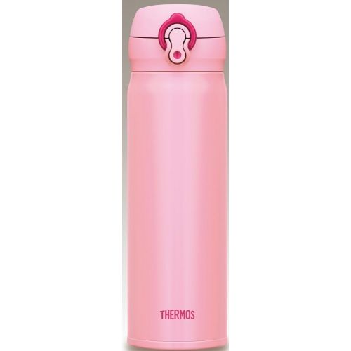 써모스 Thermos Stainless Steel Commuter Bottle, Vacuum insulation technology locks,0.5-L,Coral pink,[one-touch open type] ,JNL-502 CP