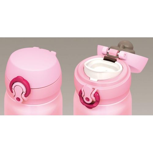 써모스 Thermos Stainless Steel Commuter Bottle, Vacuum insulation technology locks,0.5-L,Coral pink,[one-touch open type] ,JNL-502 CP