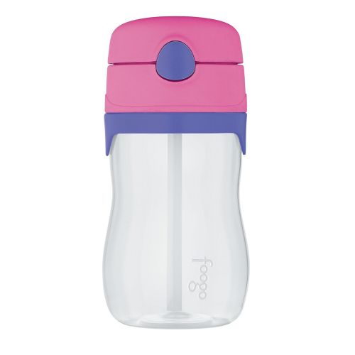 써모스 Thermos Foogo 11-Ounce Straw Bottle, Pink/Purple