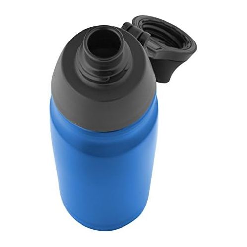 써모스 THERMOS Vacuum Insulated Stainless Steel Carbonated Beverage Bottle, 17-Ounce, Blue