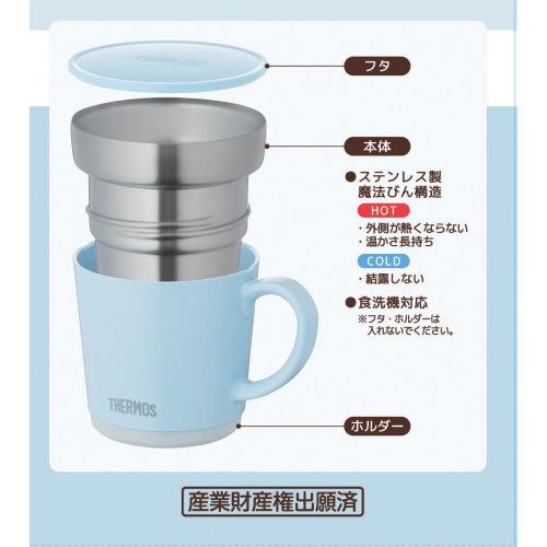 써모스 Thermos Heat Insulation Mug 350ml Light Blue JDC-351LB