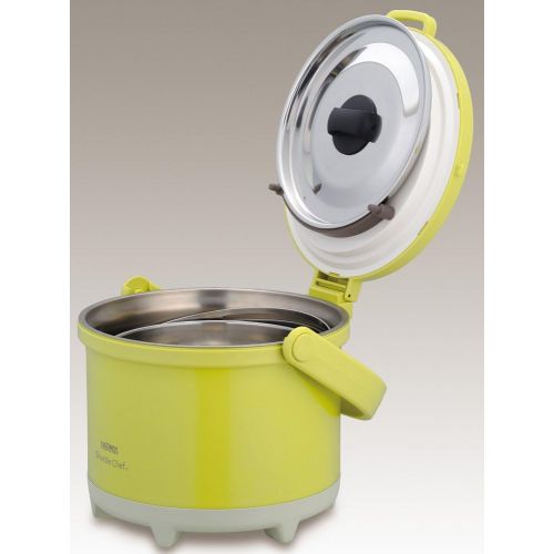 써모스 THERMOS vacuum heat insulation cooker Shuttle Chef RPE-3000 OLV 3.0L Olive Yellow