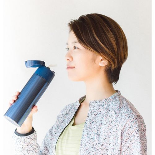 써모스 Thermos vacuum insulation straw bottle 0.55L Blue FHL-550 BL